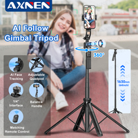 C17 AI Smart Gimbal Tripod Selfie Stick Foldable 360° Auto Follow-up Face Tracking Quadruped Mobile Phone Holder for Smartphone