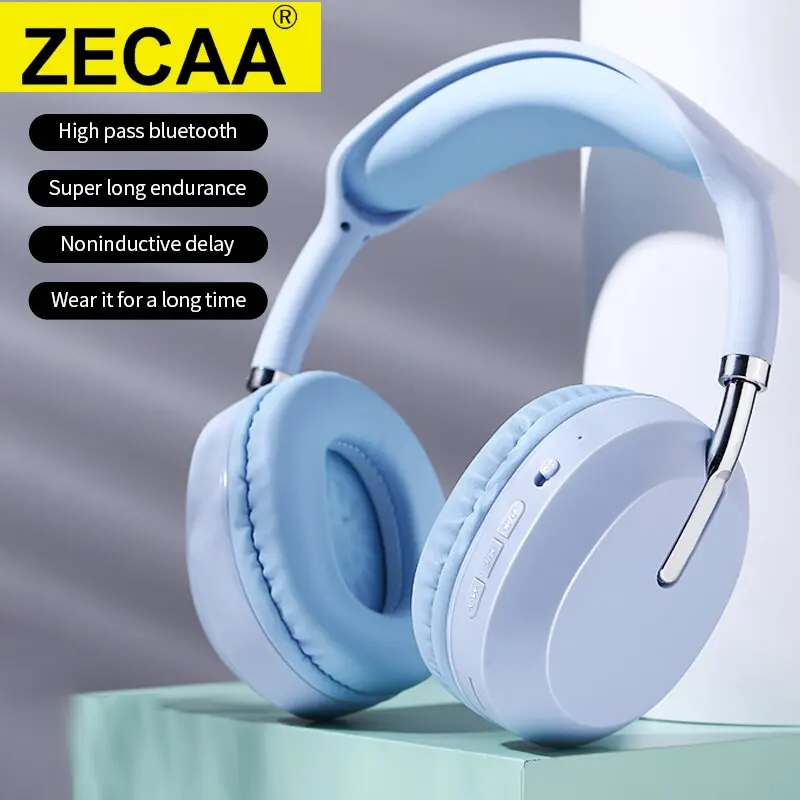 

ZECAA New Foldable ANC Bluetooth Wireless Bass Game Headphone 5.4 Head On Earphone Video Game Sport Wireless Headphone