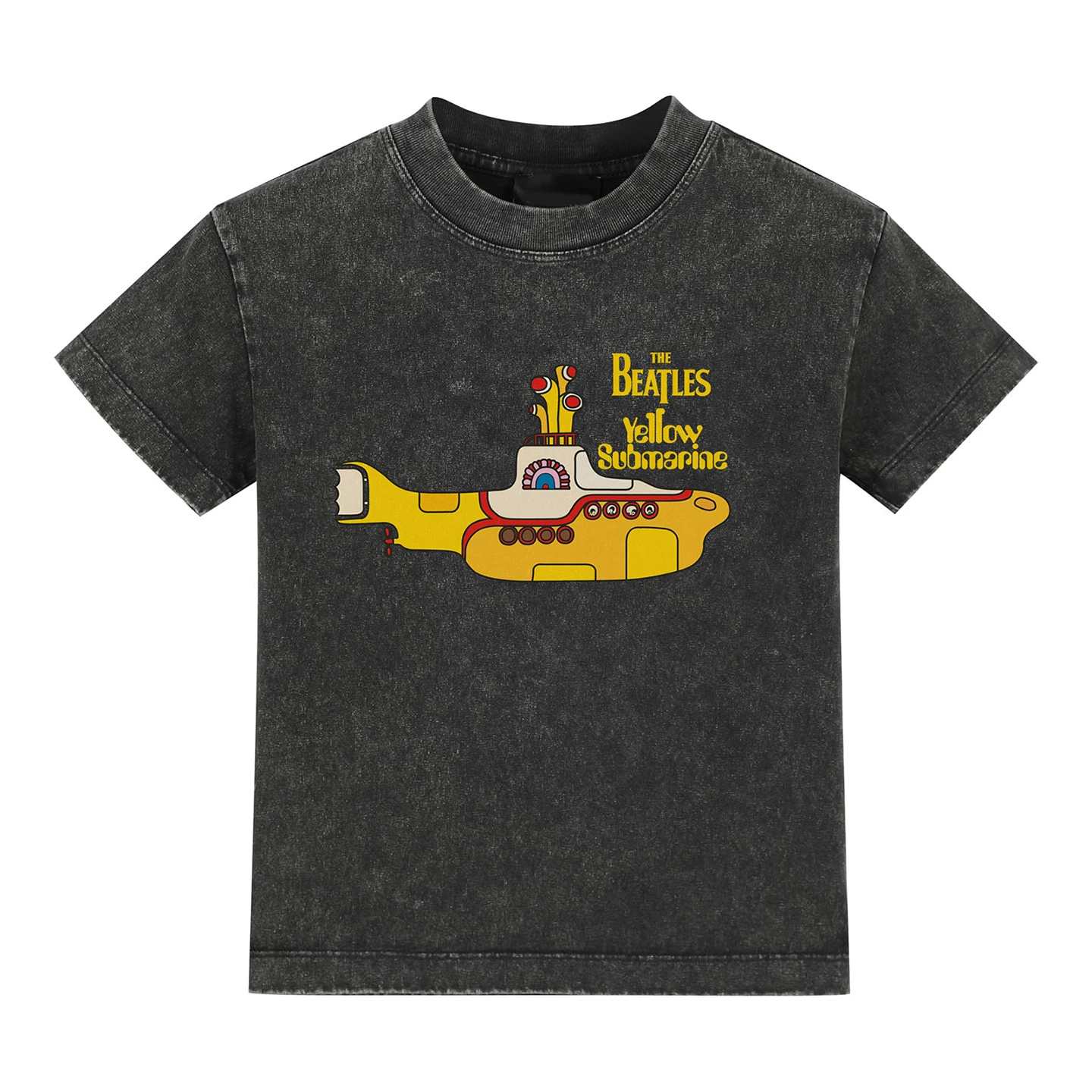 Top The Beatles Rock Album-themed Washed-out Vintage American Men's and Women's Short-sleeved Washed T-shirts