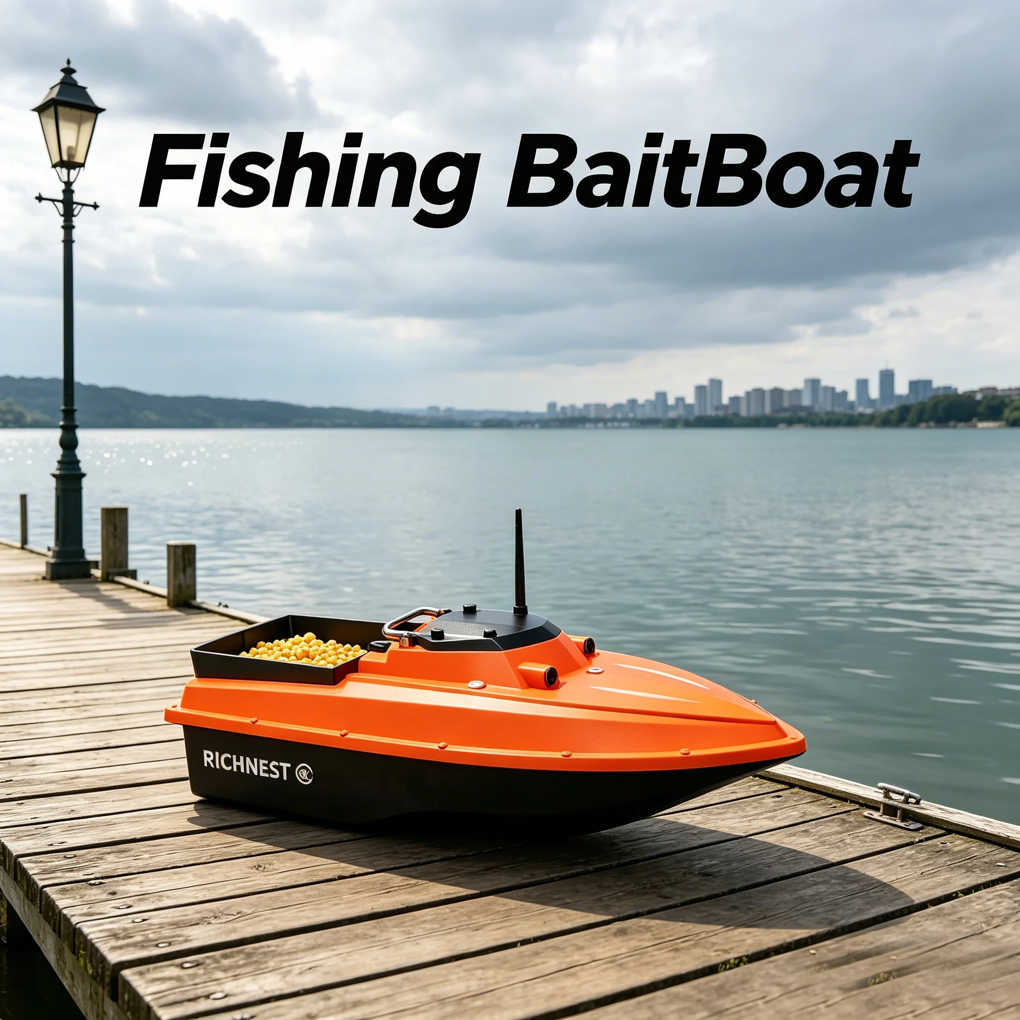High Tech RC Fishing Bait Boat  30GPS 3KG Load Capacity ABS Plastic 500m Range One Key Return