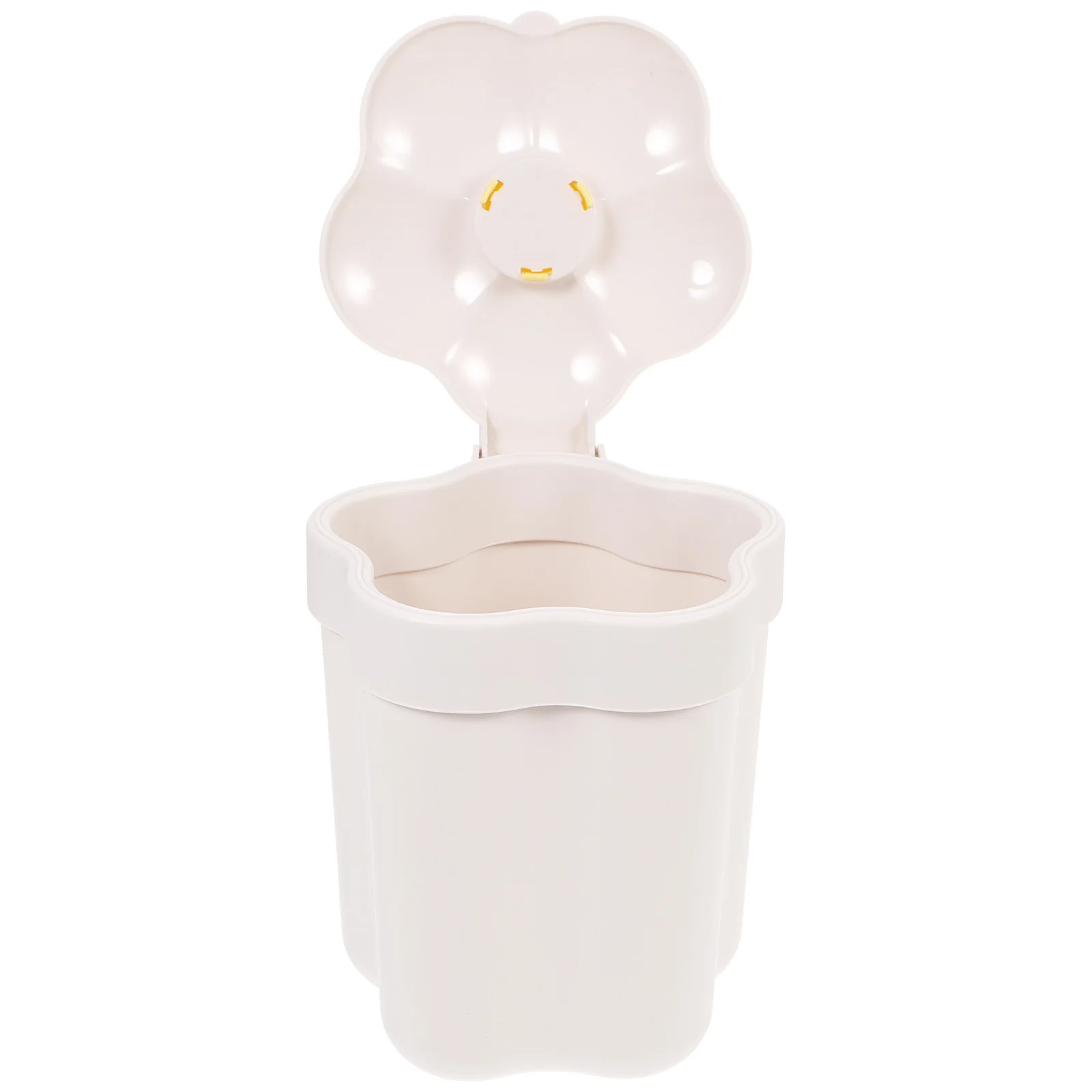 

Garbage Cans Desktop Trash Table Waste Basket for Bedroom Bathroom Office White Recycling Bin