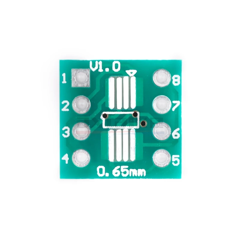 20 Stuks Sop8 Ssop8 Tssop8 Naar Dip8 Pcb Sop-8 Sop Overdracht Board Dip Pin Board Pitch Ic Adapter Plaat Conversiekaart 0.65/1.27Mm