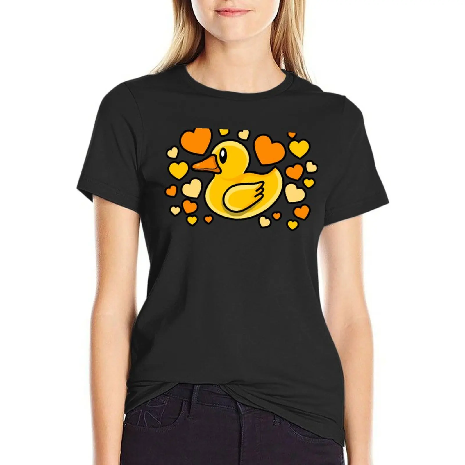 

Rubber Ducky With Hearts T-Shirt funny tops funnys clothes for woman