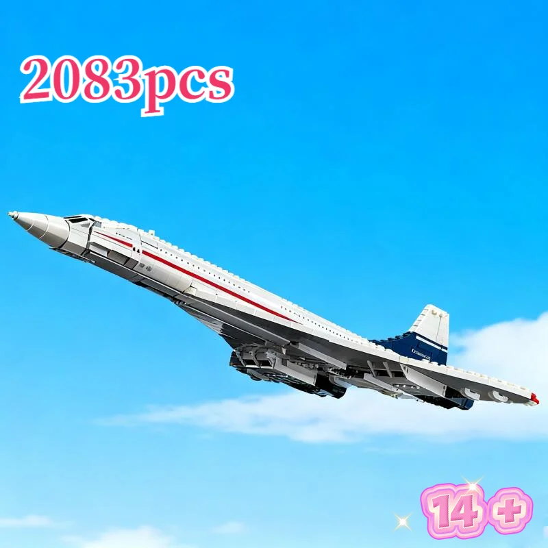 

2025 New Arrival 2803pcs Airbus Concorde Building Kit Supersonic Airliner Space Shuttle Model Educational Toy For kid Gift