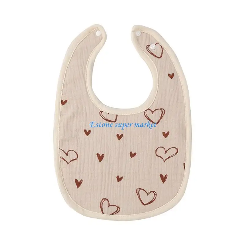 

090B Baby Bibs Cotton Feeding Bib Handkerchief Thick Burp Cloth Newborn Shower Gift