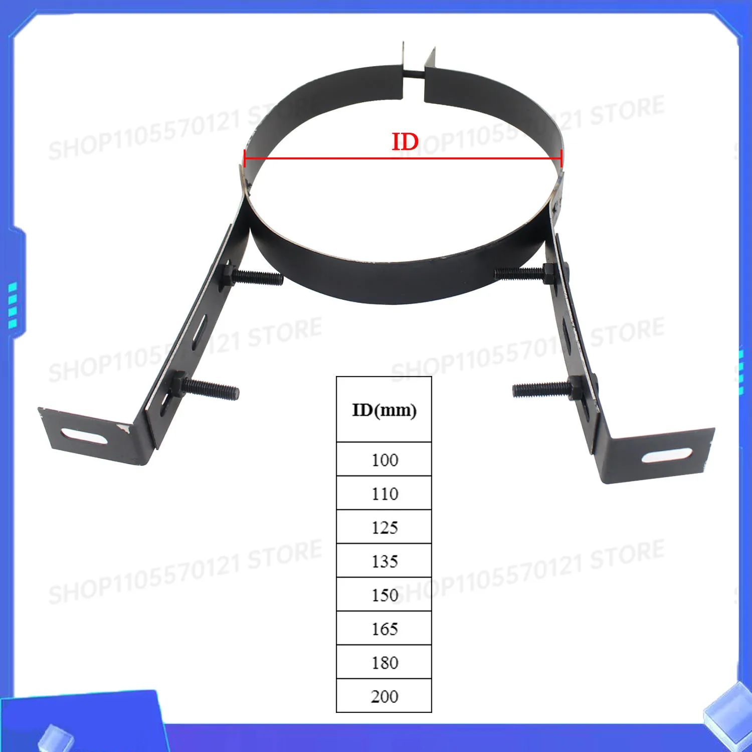 chimney pipe bracket for fireplace extractor smoke pipe fixing bracket flue liner clamp stainless steel stove tube support clip