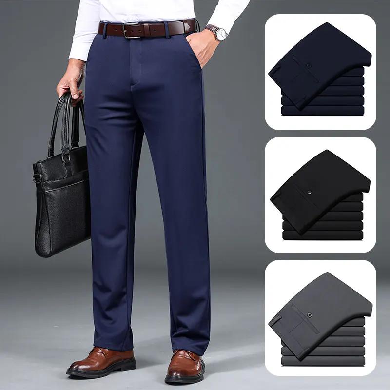メンズビジネスパンツ,新しい高品質のファッションパンツ,カジュアルスタイル,スリム,伸縮性のあるウエストバンド,ヴィンテージ,ストリートウェア