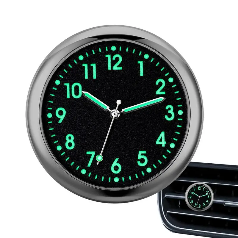 Analog Clock For Car Dashboard Glowing Small Analog Clock Quartz Automotive Replacement Clocks Stick On Clock For Car Dashboard