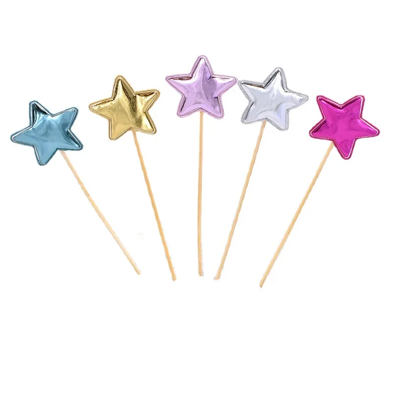 5 Pcs Crown Star Colorful Gold Silver For Cake Toppers Birthday Cake Topper For Wedding Cake Decoration Accessories Supply - view 4