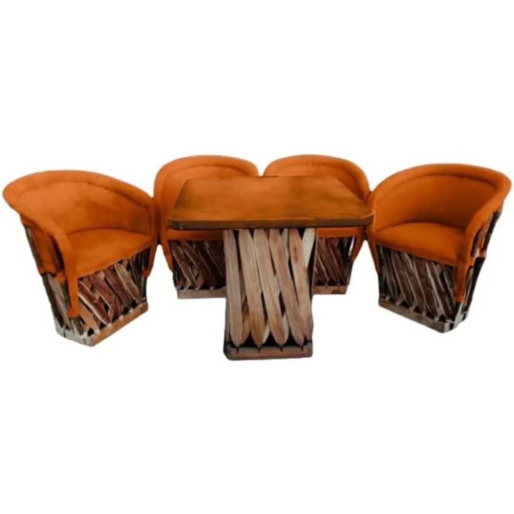 

Dining Room Furniture Traditional Mexican Orange Color Handmade, Artisan deal for Your Home, House,