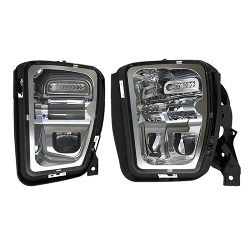 

2PCS LED Fog Lights Lamps 68104821AC, 68104820AC Front Bumper Fog Lamps Clear For Dodge Ram 1500 2013-2018