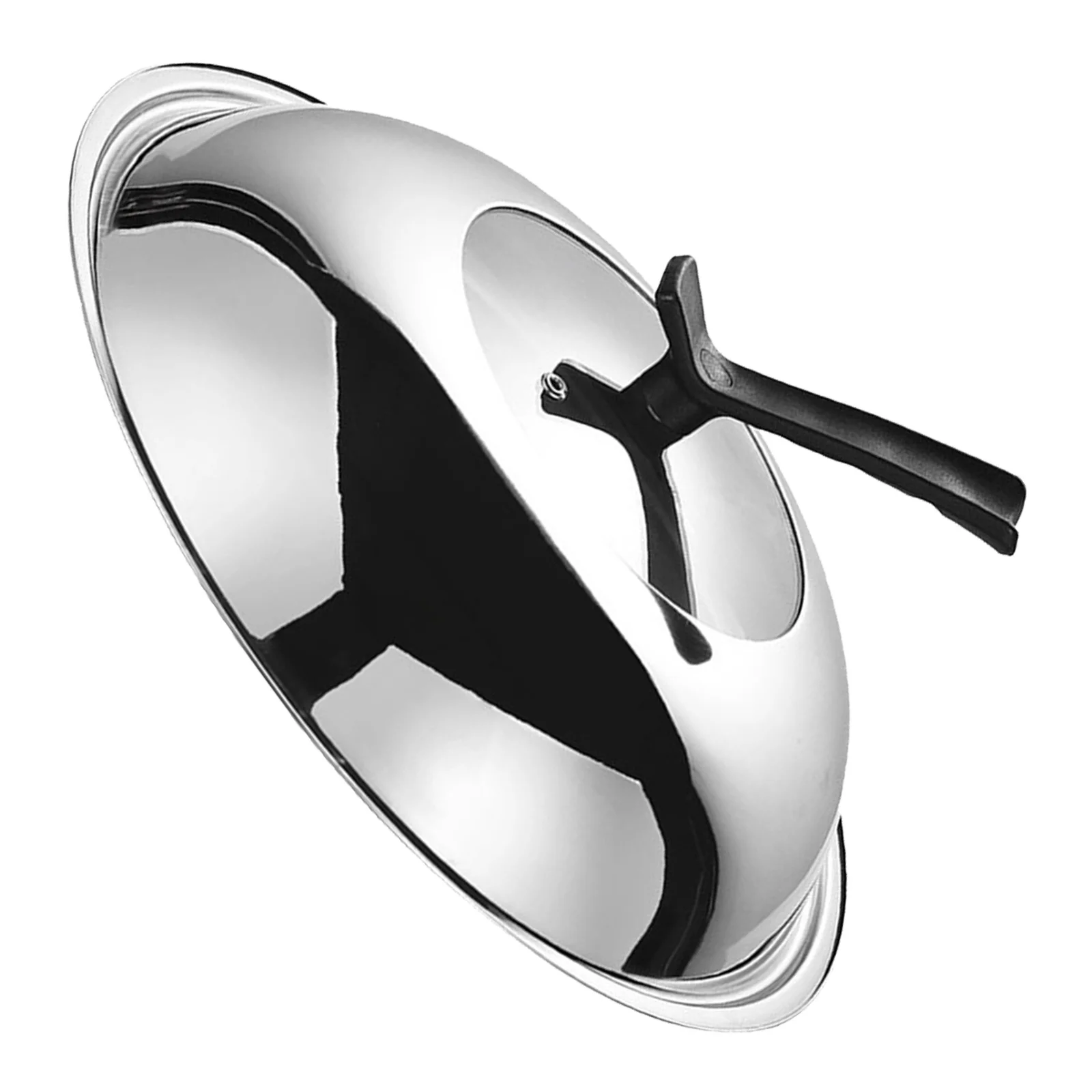 

Universal Pot Cover Round Glass Stainless Steel Lid Anti-Splash Anti-Crack Multi-Function Cookware Replacement