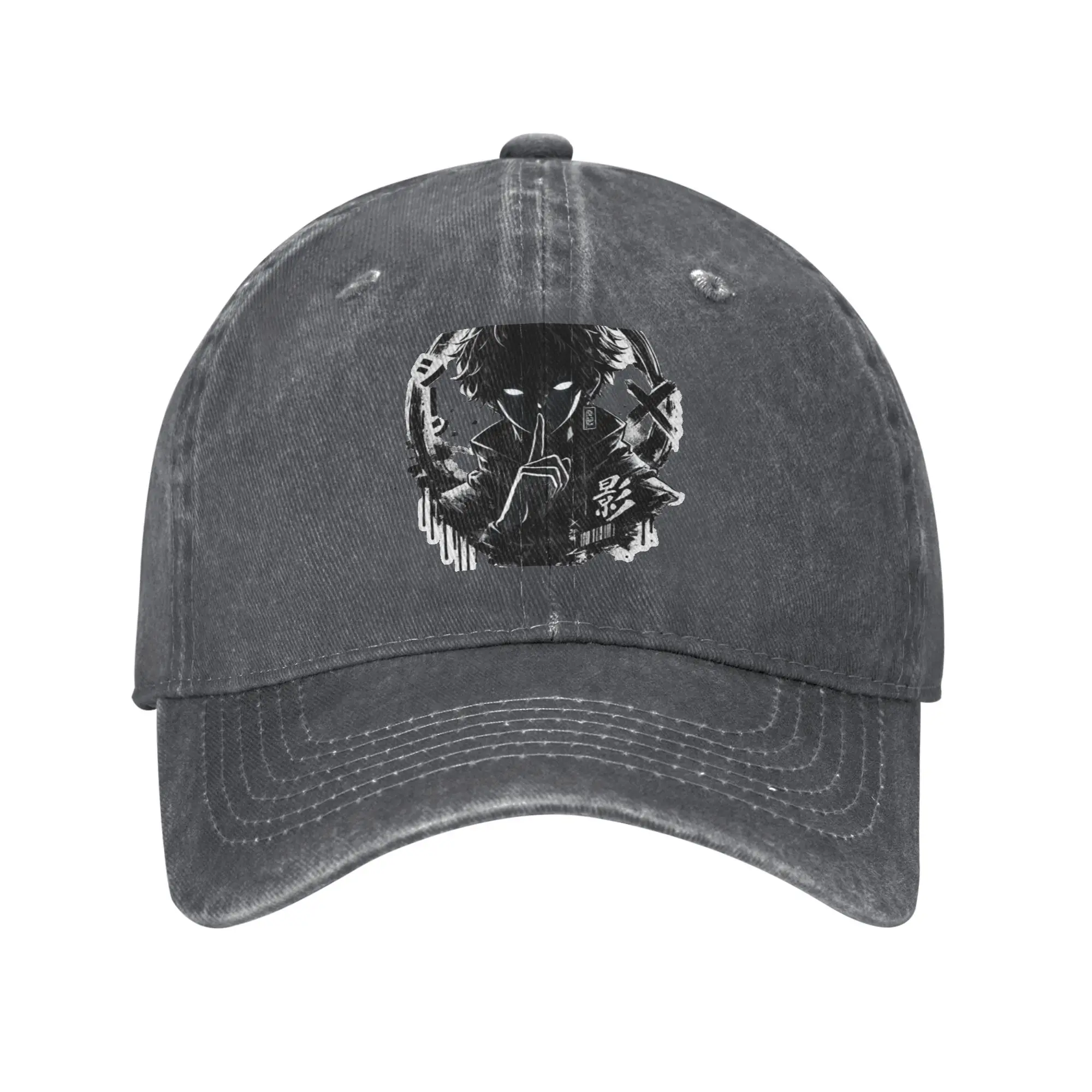 Fashion Shadow Whisper Anime Aesthetic T-Shirt baseball cap  Lazy Style Summer Woman Hat