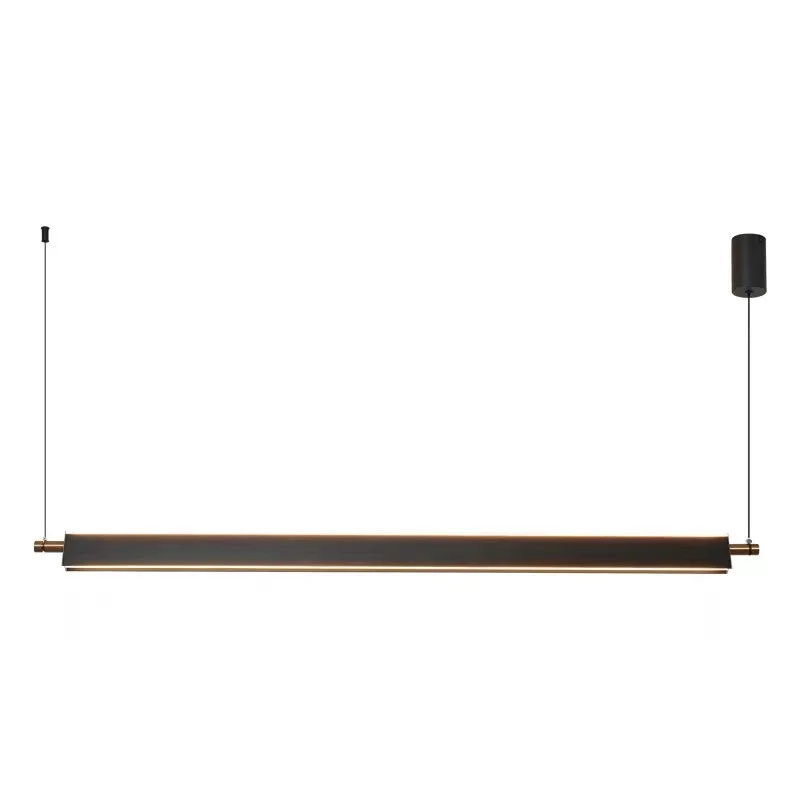 

Up and down luminous meal chandelier minimalist one-word restaurant chandelier modern minimalist led gold strip light