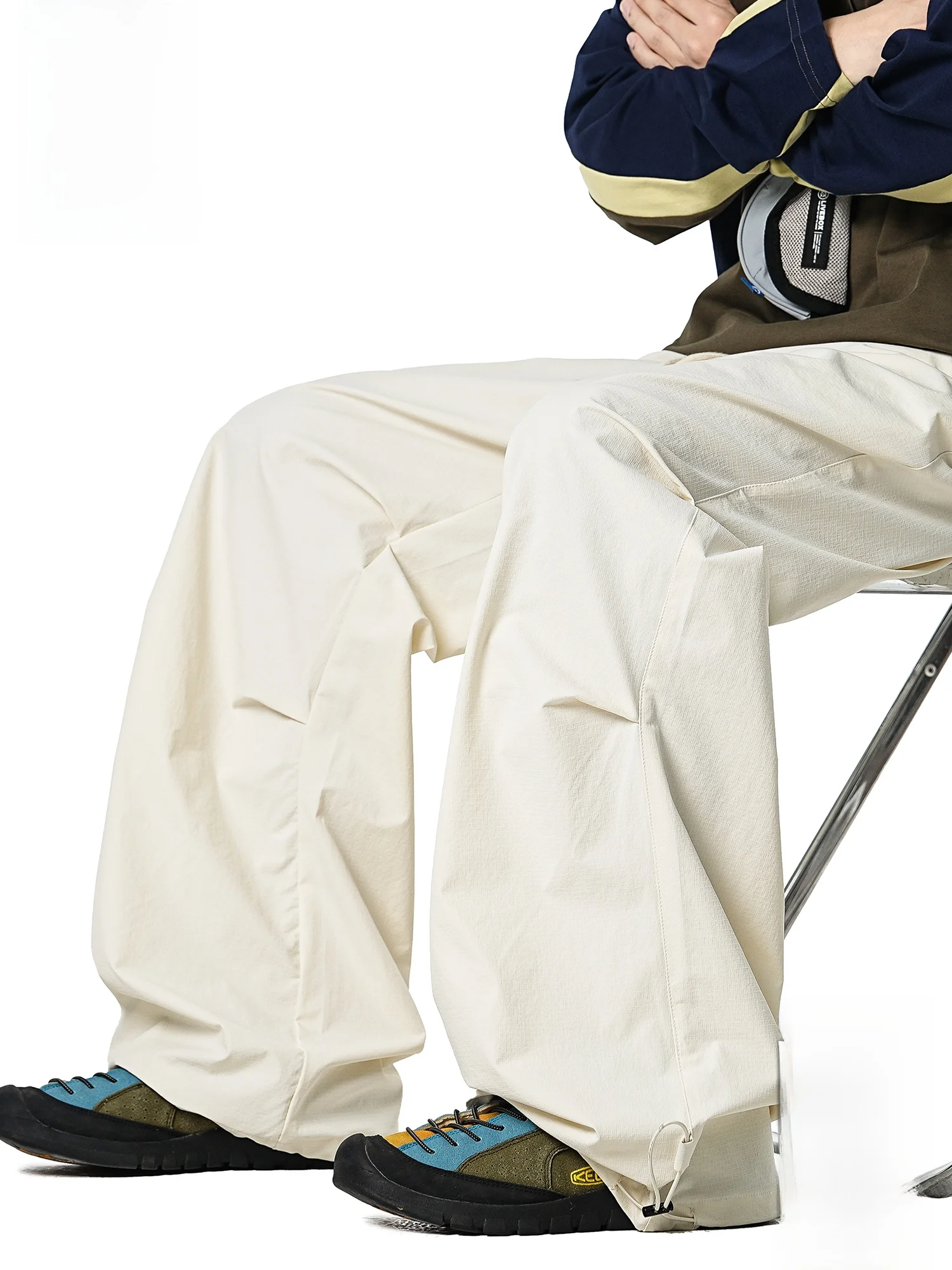 

PaulFrank American Sle Casual Pants Men's Spring New Loose Wide Leg Pleated Straight Tube Soldier Pants Youth Basic Color