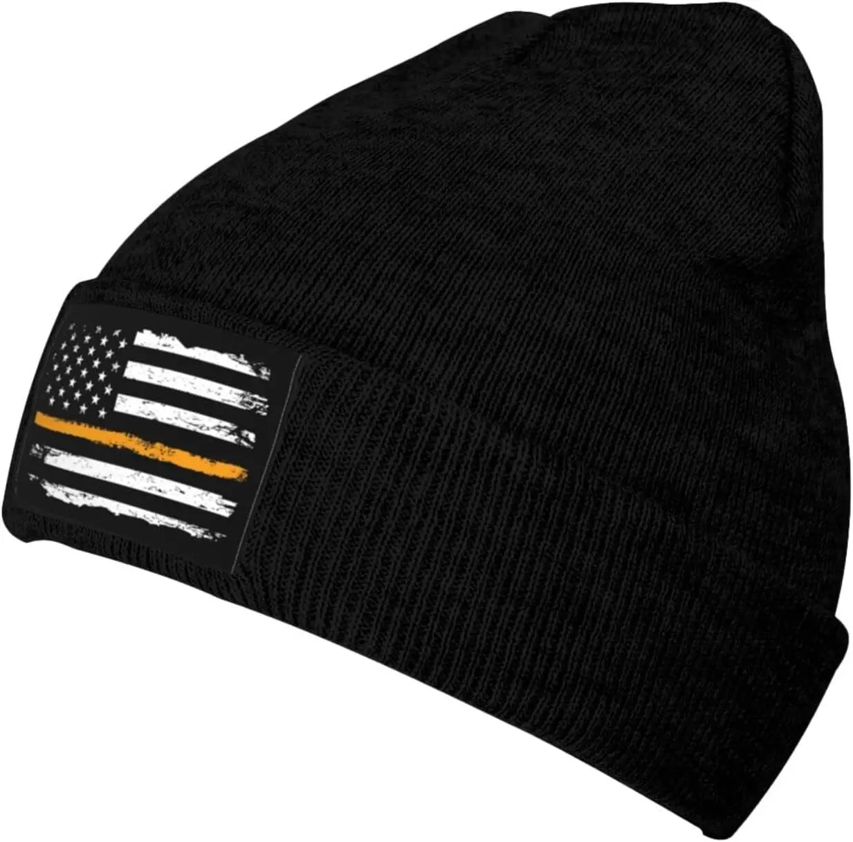 Thin Orange Line Search Rescue American Flag Unisex Four Seasons Knitted Hat Winter Warm Hats Hats for Men Women One Size