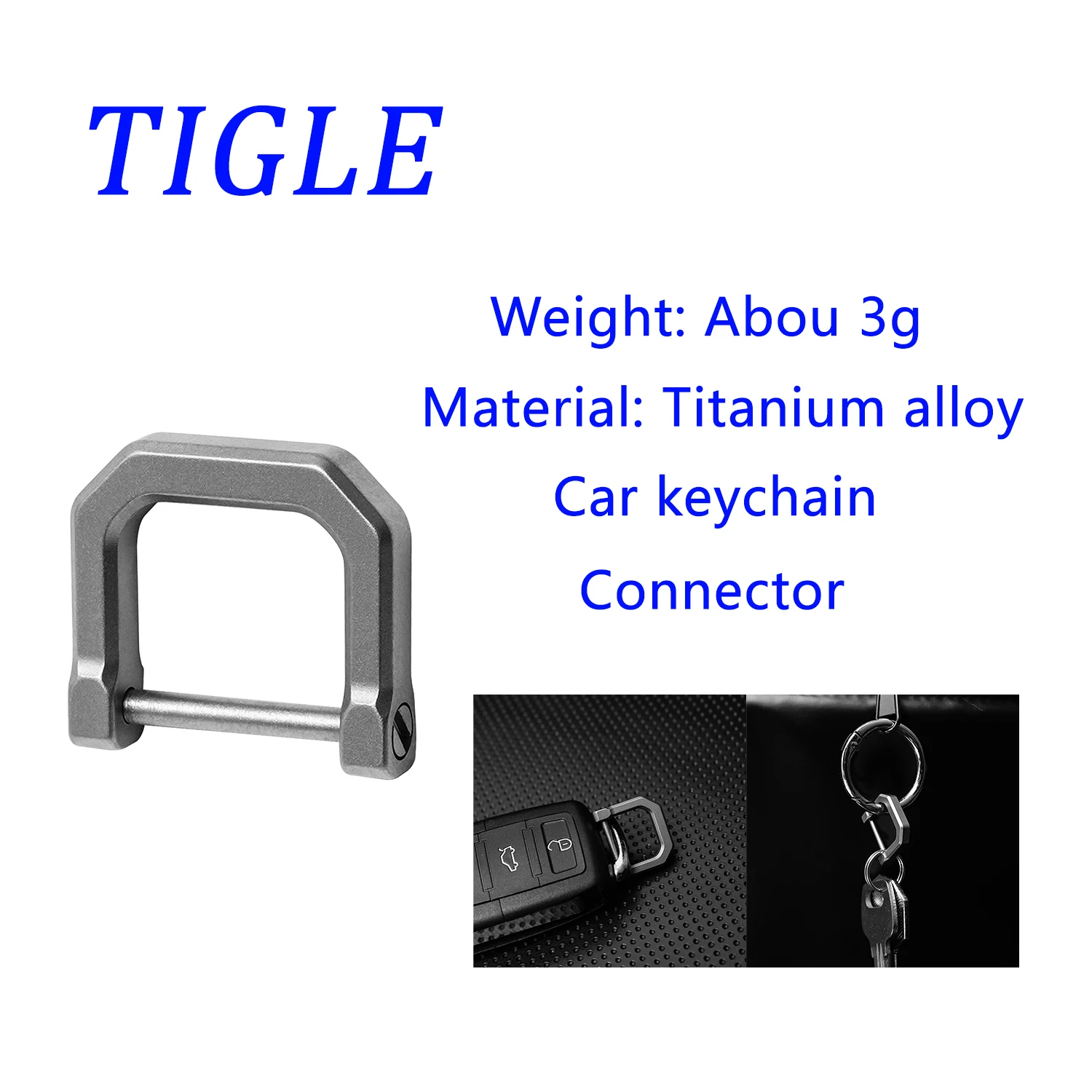 

TIGLE Titanium Alloy Keychain Detachable Mountaineering Buckle DIY Connector Outdoor EDC Tools With Screwdriver