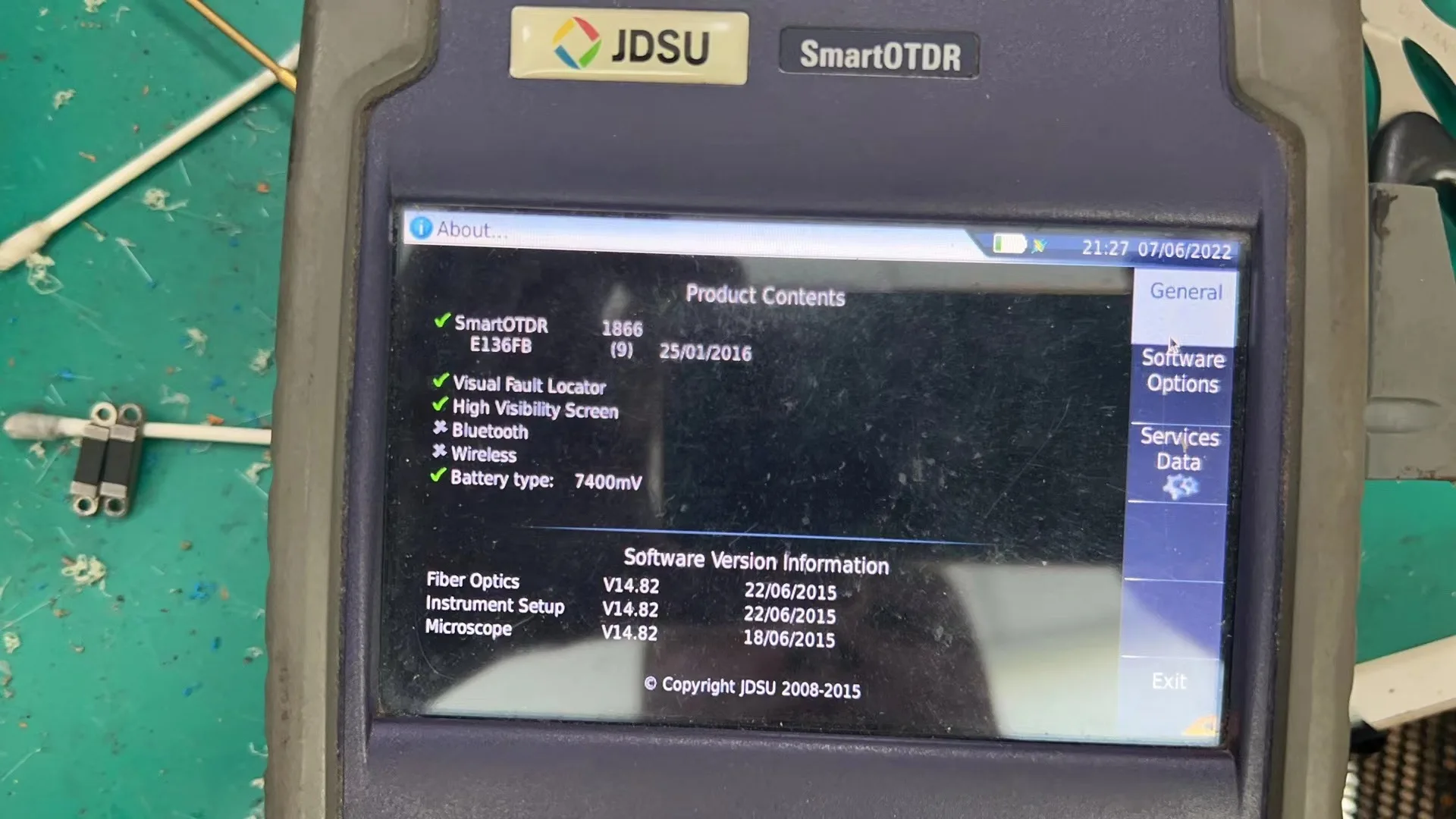 Free shipping Used Seconhand JDSU/ Viavi SmartOTDR PON OTDR 100B SM 1310/1550/1625nm 41/41/40dB with E136FB module