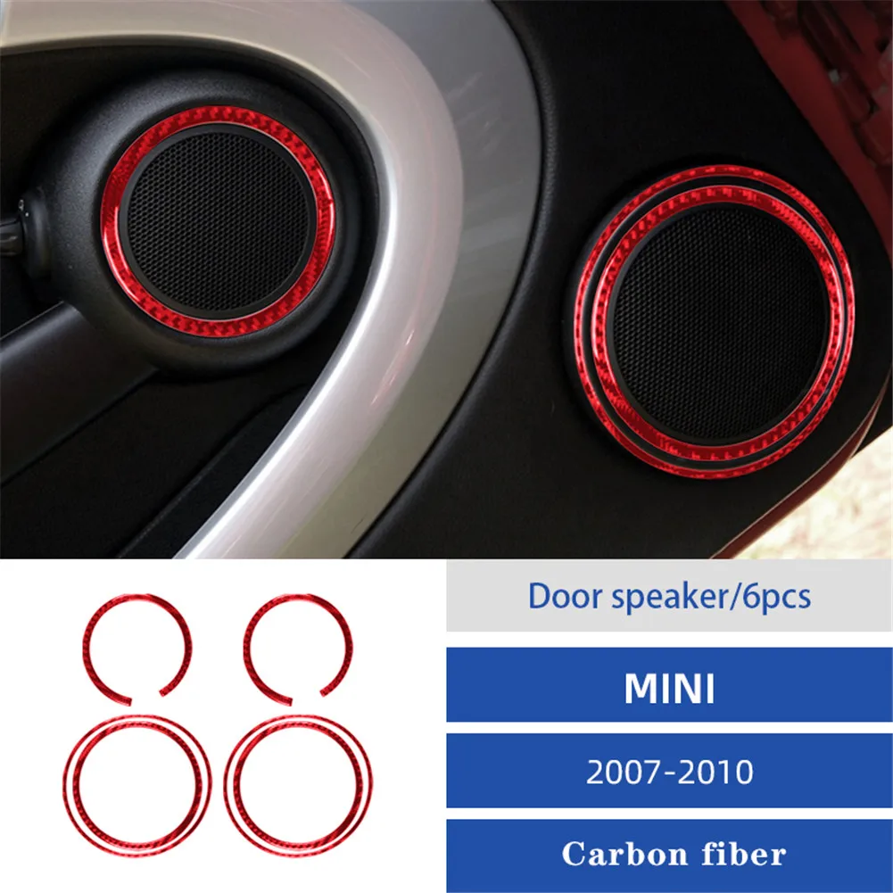 Carbon Fiber Sticker For BMW MINI Cooper R55 R56 R57 2007 2008 2009 2010 Door Decoration Car Interior Decorative Accessories