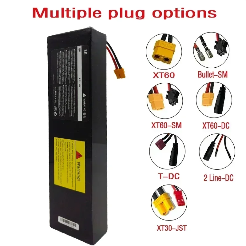 36 فولت 10S3P 100000 مللي أمبير 18650 بطارية ليثيوم أيون قابلة للشحن 2000 واط مدمجة BMS مناسبة للدراجات البخارية الكهربائية KUGOO S1، S2، S3