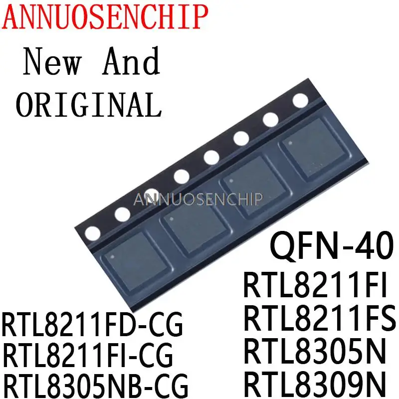 5PCS New and Original RTL8211FD QFN-40  RTL8305NB RTL8211FD-CG RTL8211FI-CG RTL8305NB-CG RTL8211FI RTL8211FS RTL8305N RTL8309N 