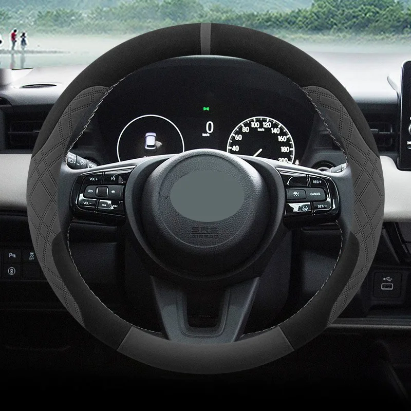 For Honda Vezel INTEGRA CIVIC ACCORD Fit Car Steering Wheel Cover Anti Slip Sweat Absorbing Special Interior Autocar Accessories