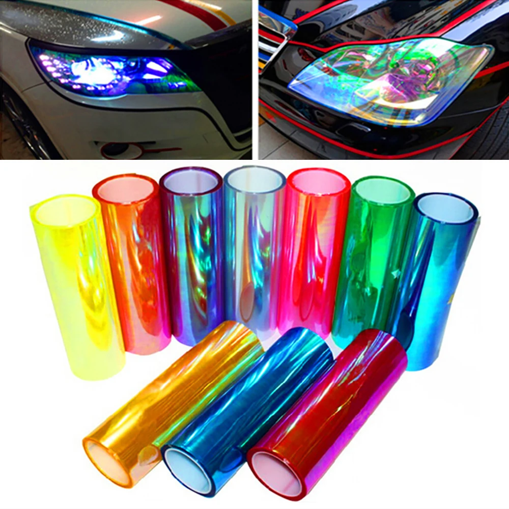 

30*100cm Charmeleon Auto Styling Headlights Vehicle Taillights Translucent Lights Vinyl Film Color Change Stickers Car Accessory