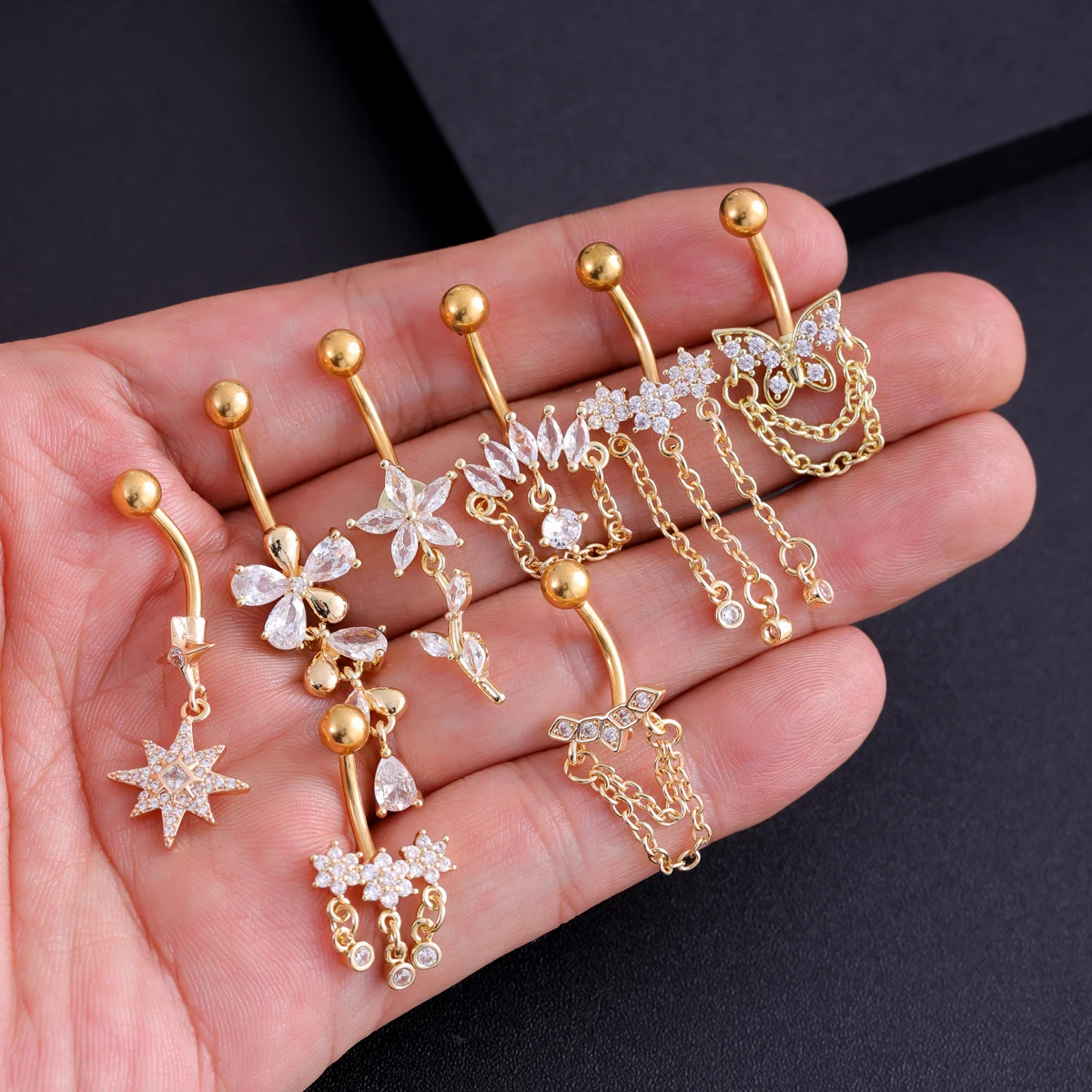 Chain Tassel Dangled Belly Piercing Ring, Gift