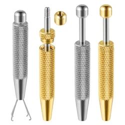 1PC Stainless Steel Piercing Ball Grabber Tool For Beads Jewelry Holder Tool Pliers Tweezers Catcher 4-prong Beads Pliers Clamps
