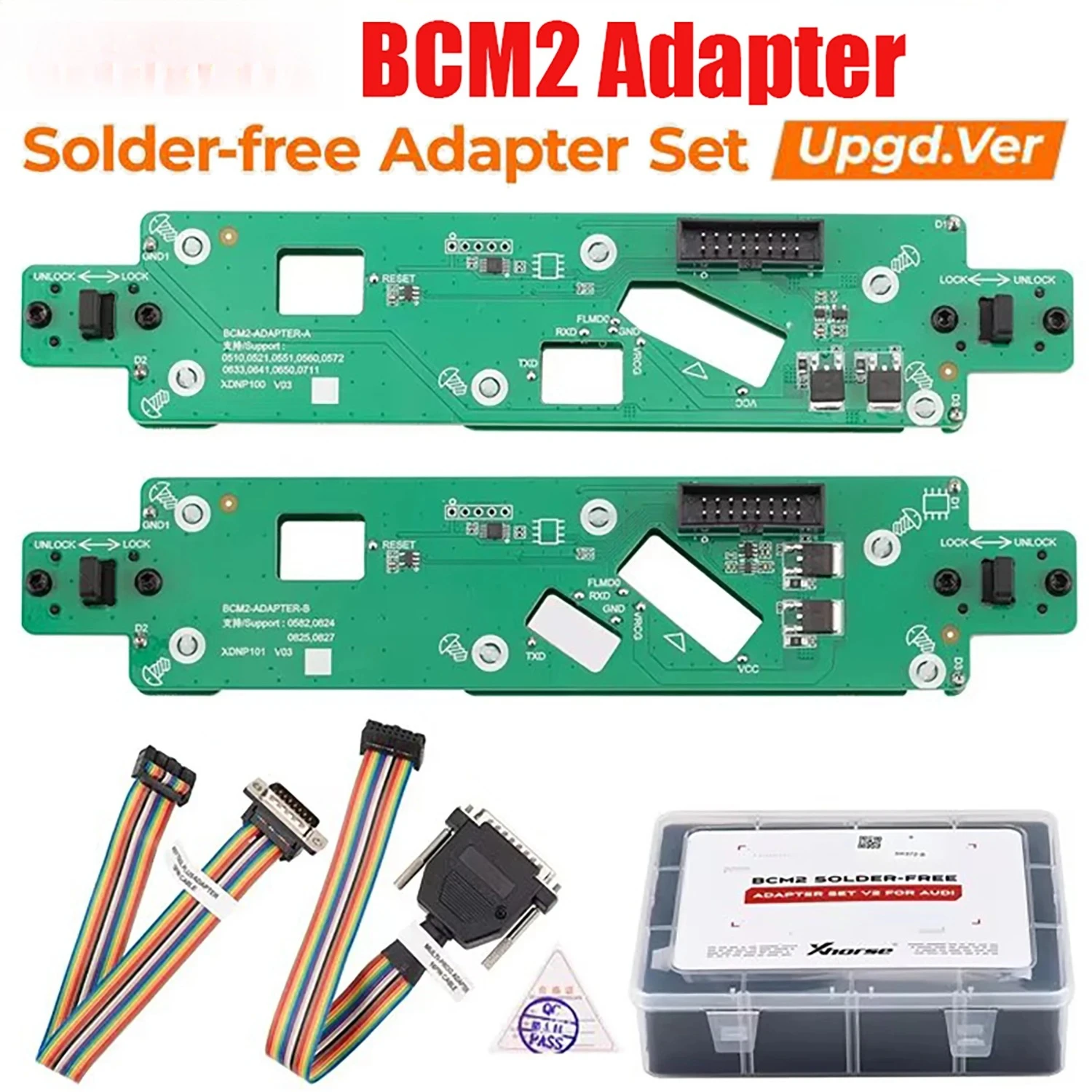 Xhorse XDNPABGL BCM2 Solder-free Adapter Second Generation for Audi All Key Lost & Add Key for VVDI Key Tool Plus, MULTI-PROG