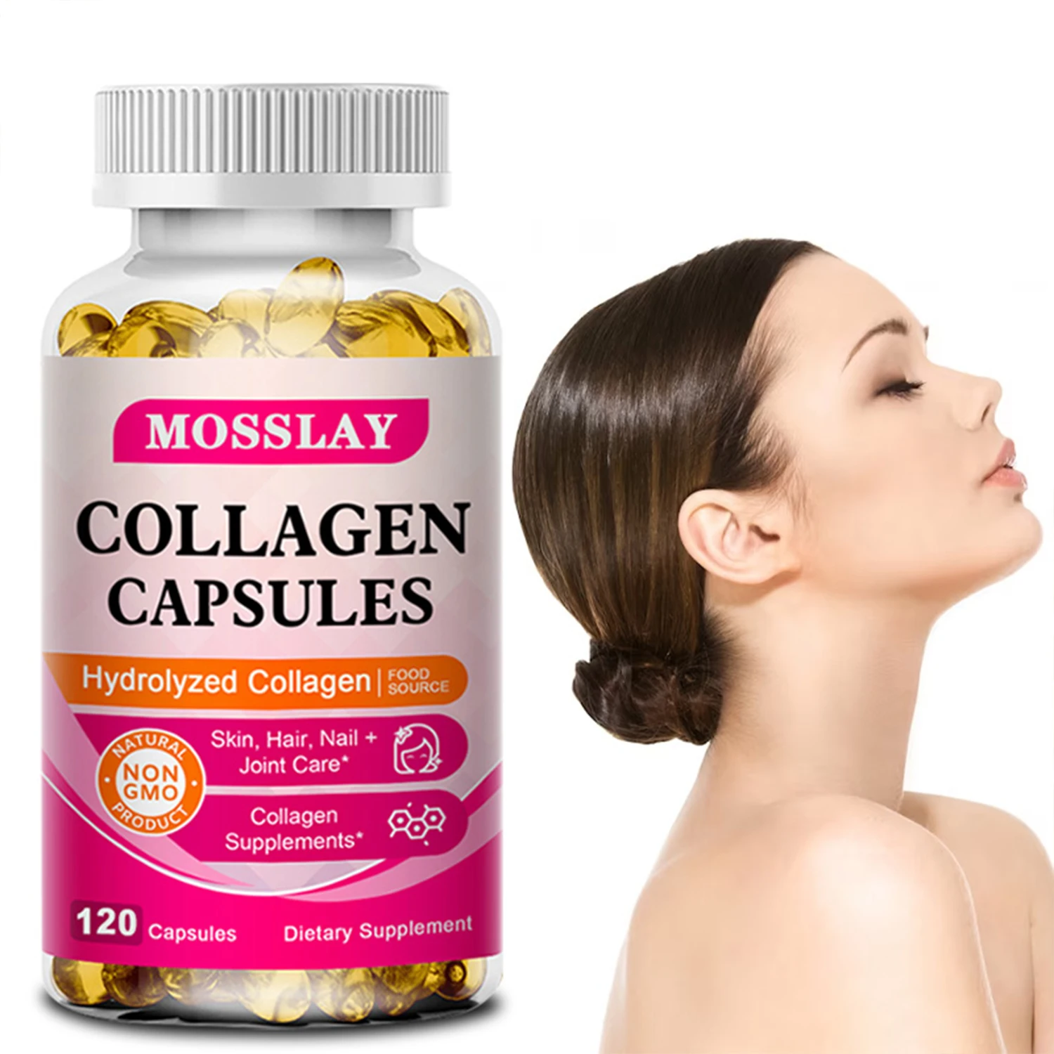 

Compound Collagen Capsules - Reduce Wrinkles, Brighten Skin Tone, Whiten Skin - 120 Capsules