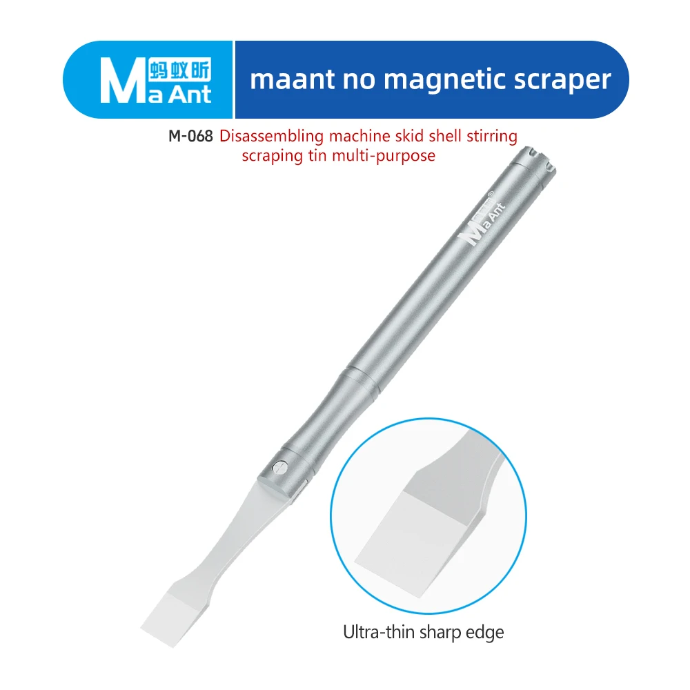 MAANT Non-Magnetic Scraper Tool Stainless Steel Ultra-Thin Edge Rust-Resistant LCD Screen Repair Solder Paste Scraping BGA Tool