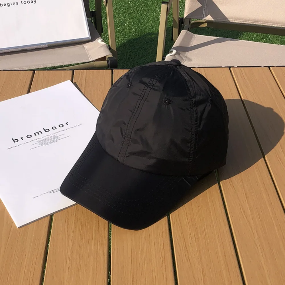 

Simple Korean Style Quick-Drying Baseball Cap Solid Color Cotton Solid Color Sun Hat Baseball Hat Anime Peaked Cap Sports