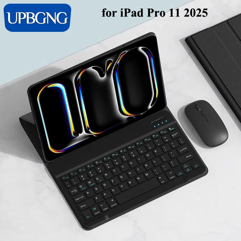 

With Keyboard Case for iPad Pro 11 2025 10th 11th Gen 10.9 inch Funda Stand Shell Wireless Keyboard for iPad Air 11 6 5 Cover