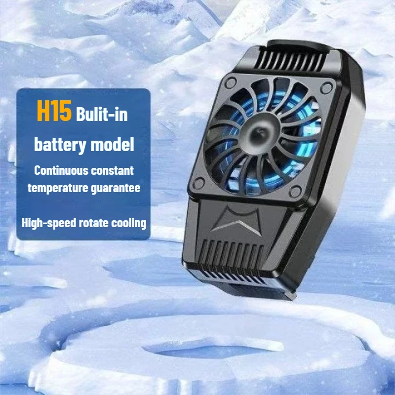 H15 NEW Smart Phone Back-clip Cooling Fan Radiator Turbo Hurricane Air-cooled Cool Heat Sink for IPhone Samsung Xiaomi Universal
