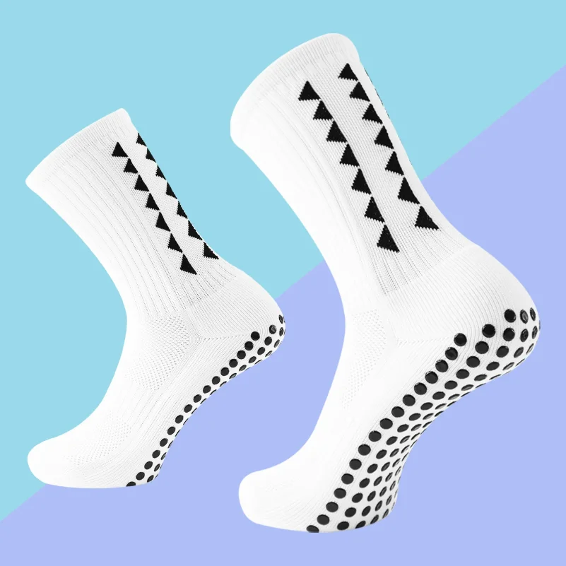 

1 Pair Men's Football Socks with Grip, Non Slip Anti Slip Athletic Socks with Cushion Pads for Football/Basketball/Hockey