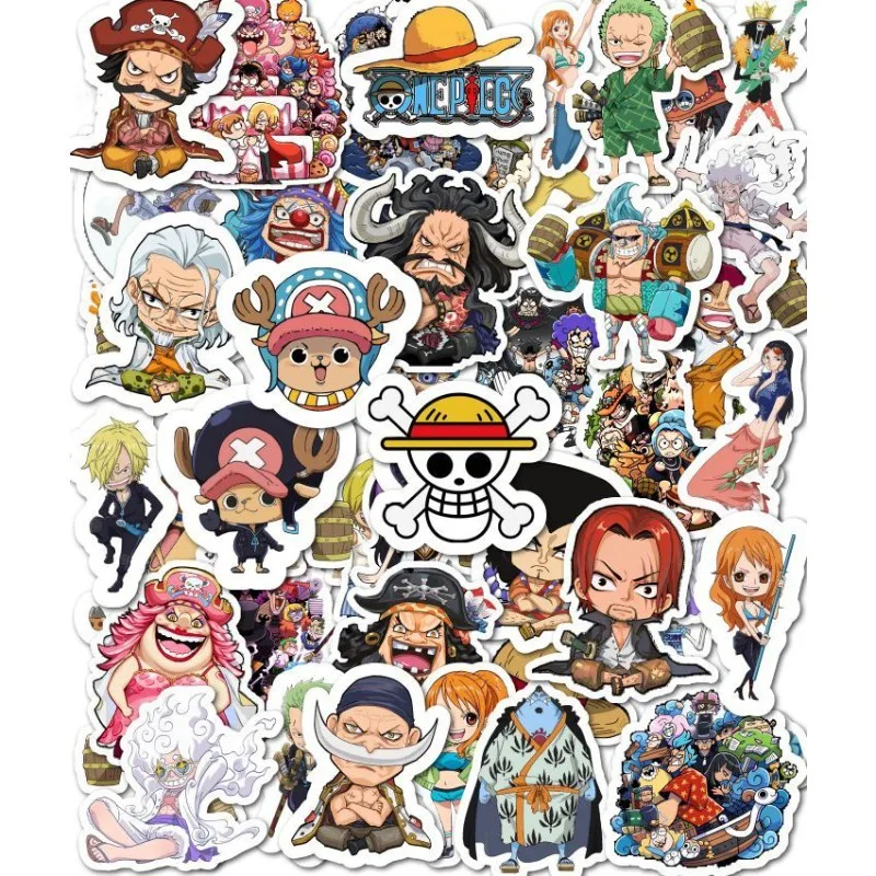 Cartoon anime One Piece notebook sticker decoration notebook mobile phone waterproof sticker view 2