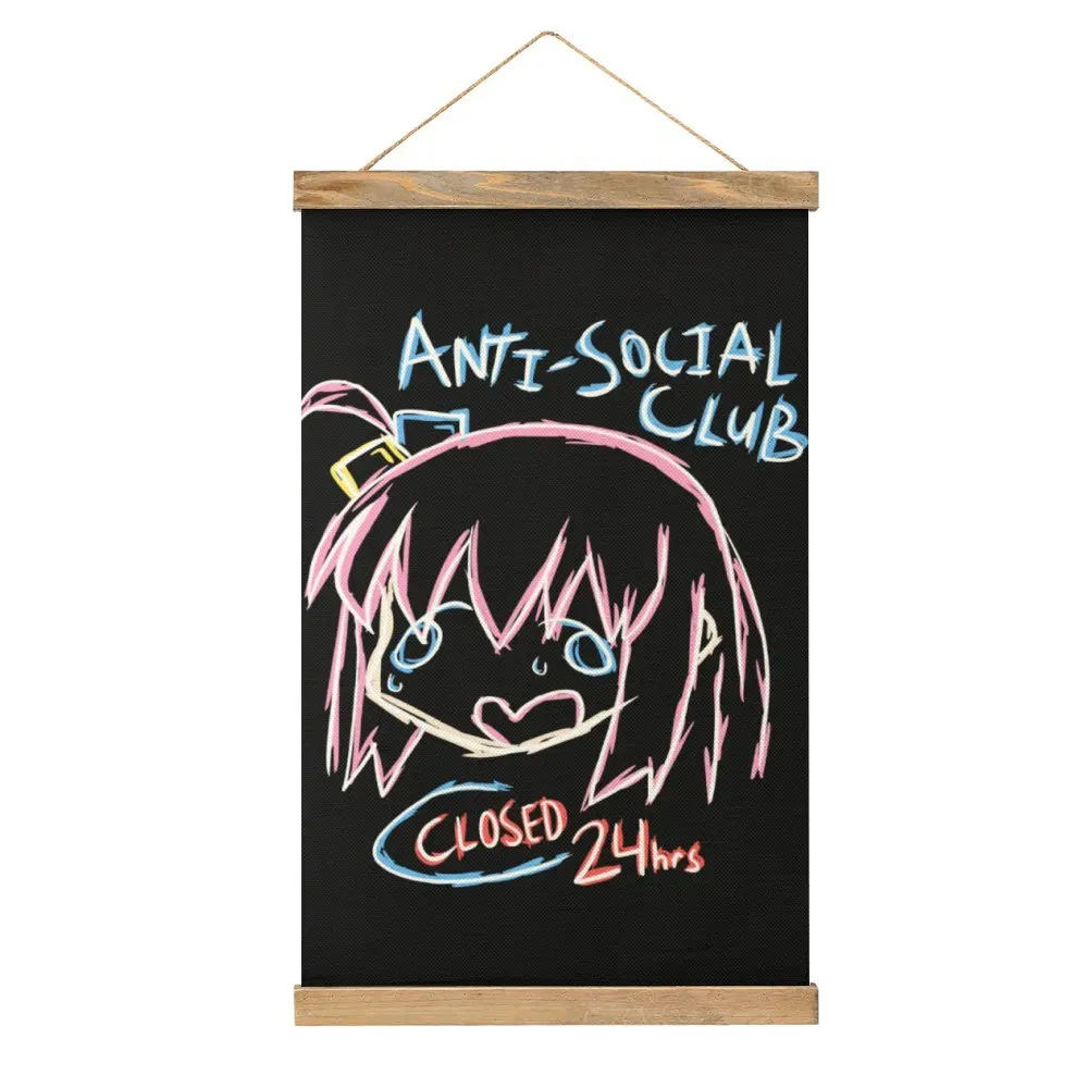 Funny Bocchi Anti Social Club Essential For Sale Canvas Hanging Picture Picture Hanging Geeky Kitchen   Draw Style Decorate