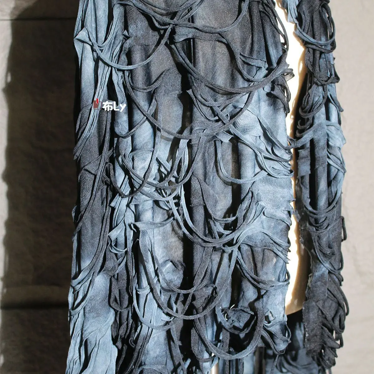 holes, broken cuts, secondary transformation, tie-dye elastic fabric, creative fashion jacket skirt design fabric