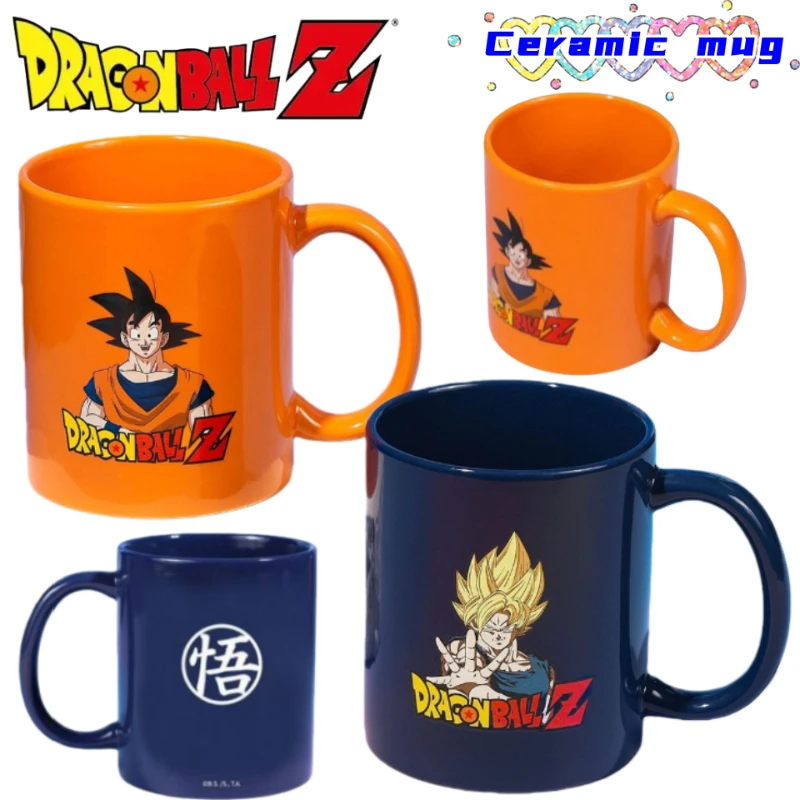 Taza de cerámica con diseño de anime de Dragon Ball, Son Goku y Bulma, ideal para el hogar, la oficina, el té de la tarde o el café, regalo para las fiestas.