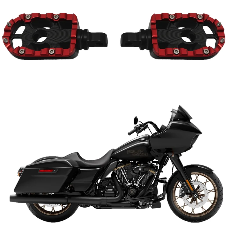 

For Harley Touring Road Street Electra Glide Softail Dyna 10mm Passenger Floorboards Footboards Foot Pegs