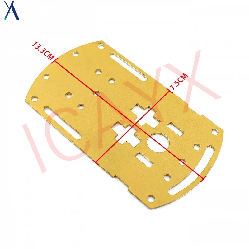 Chasis de coche inteligente 2WD, placa inferior de coche de 2 ruedas, placa inferior de coche de 4WD, acrílico transparente