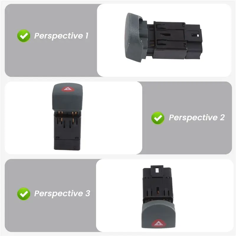 A10E-Car Hazard Emergency Light Flasher Switch For Renault Kangoo I 1997-2008 7700308821