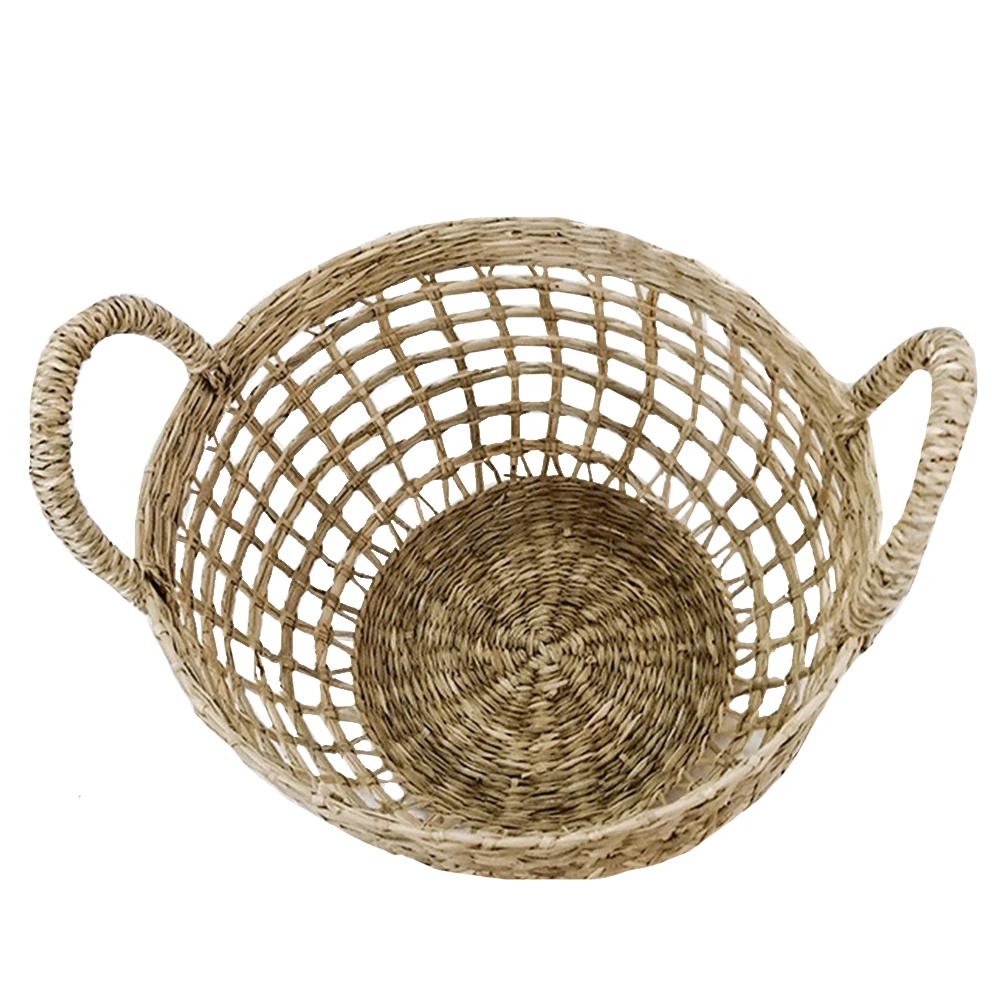 

Straw Woven Flower Basket Decorative Storage for Home Bedroom Office Natural Portable Arrangement Container Lightweight Woven