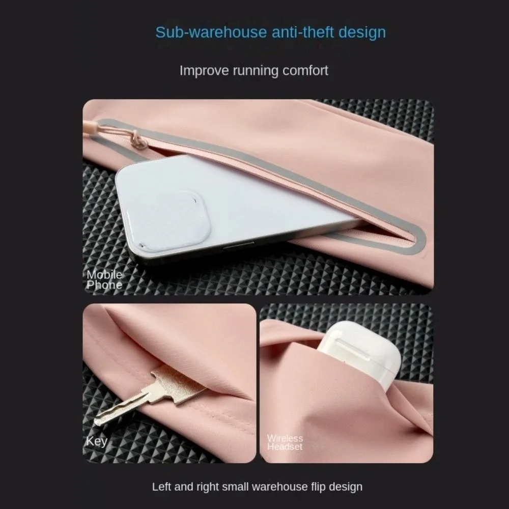 

С держателем для бутылки, пояс для бега, легкая многофункциональная поясная сумка, водонепроницаемая невидимая закрытая сумка для телефона для бега, фитнеса