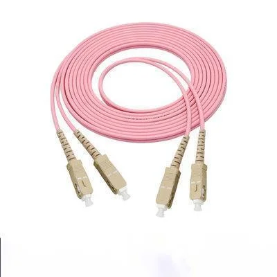 Imagem -02 - Sc-sc Multi-modo Om3 Om4 Cabo de Fibra 2.0 3.0 mm Duplex Multimodo Sc-upc Fibra Óptica Jumper Patch Cord Lszh 10 Peças Lote