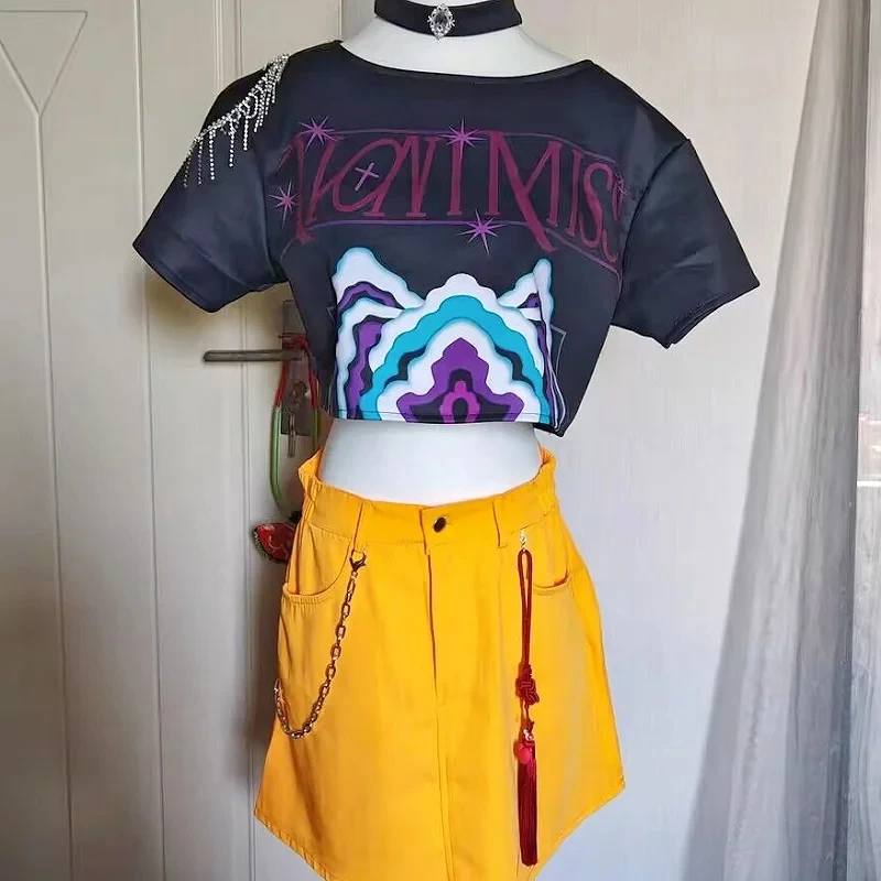 

Kpop Demon Rumi Zoey Mira Cosplay Huntrix Hunters Costume For Clothes Group Idol Roleplay Halloween Carnival Collectible Suit