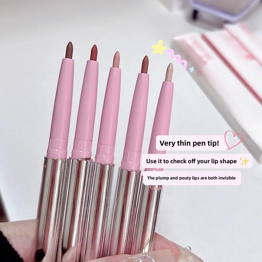 Pretty High-Quality  KoreanStyle Lip Makeup Long Last Velvet Matte Lipstick Lip Liner Pencil Nude Liner with Lip Brush