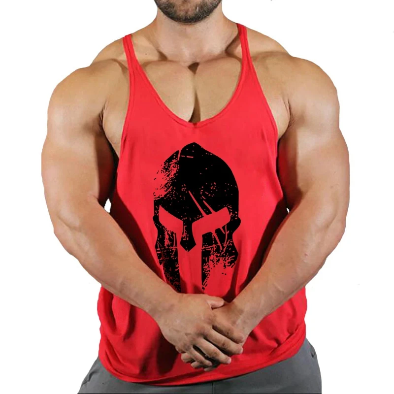 New Hot Sale Mens Printed Tank Top Breathable Cool Vest Running Shirt Cotton Tees Bodybuilding Singlet Fitness Sleeveless Gym