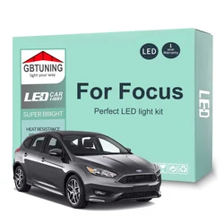 LED Interior Light Bulb Kit For Ford Focus MK1 MK2 MK3 1998-2013 2014 2015 2016 2017 2018 Car Map Dome Reading Canbus No Error